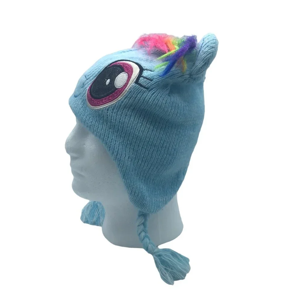 Hasbro My Little Pony Rainbow‎ Dash Peruvian Winter Hat Girls One Size